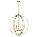 9-Light Globe Chandelier Olympic Gold X5785