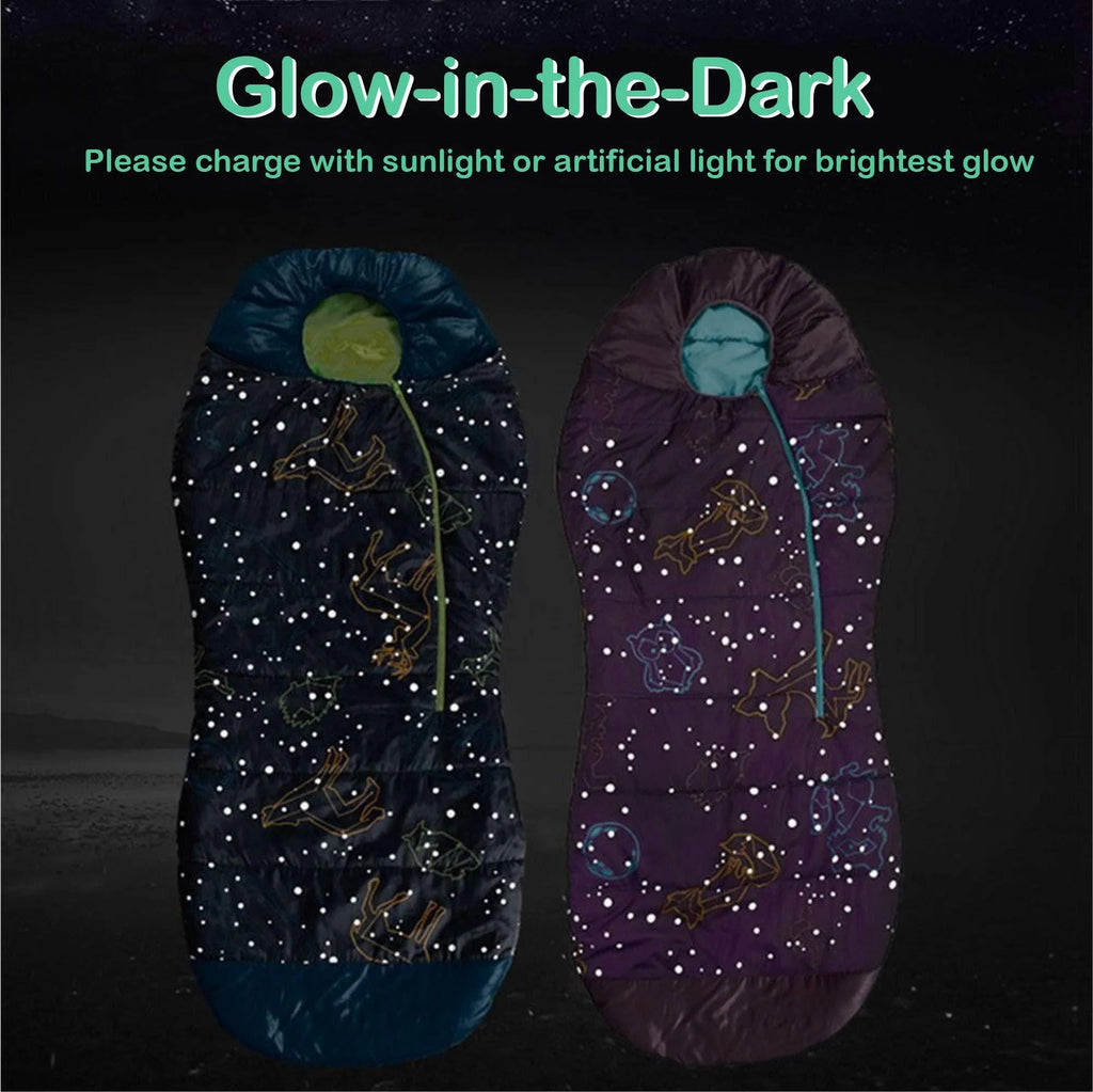 Glow-in-The-Dark Mummy Style Kids Sleeping Bag I68504