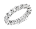 14K White Gold Emerald Cut Diamond Eternity Band E383947