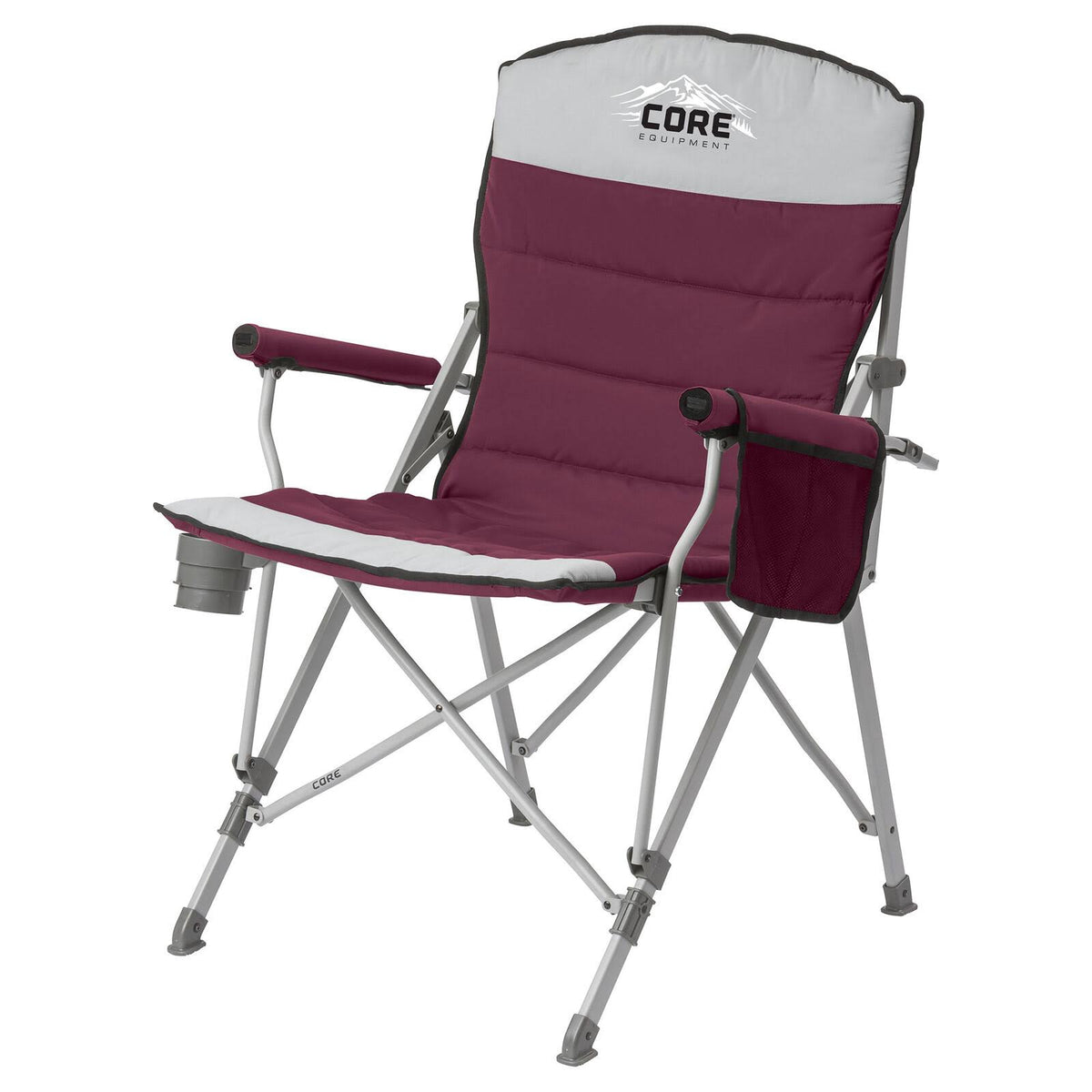 Gray 4 Pack Polyester Padded Hard Arm Chair with Carry Bag J1288