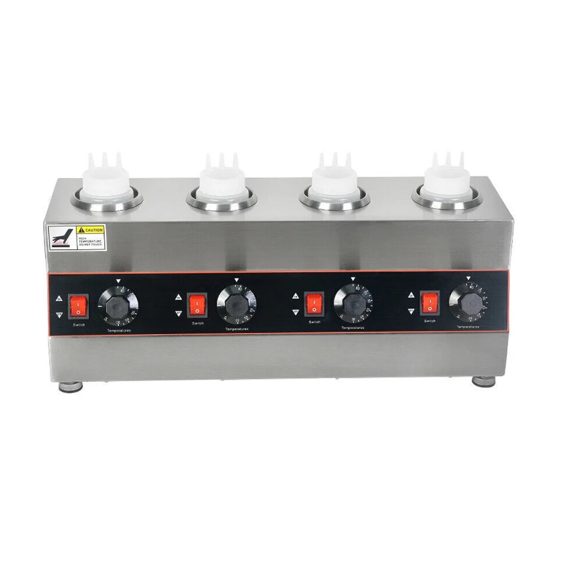 4 Pots Electric Sauce Warmer Stainless Steel J683151