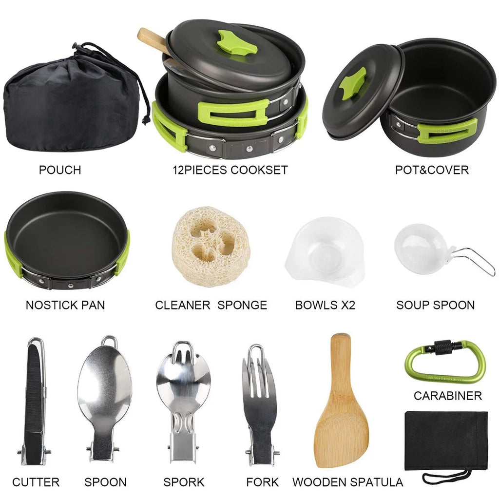 15 Pcs Non Stick Camping Cookware Set P962162
