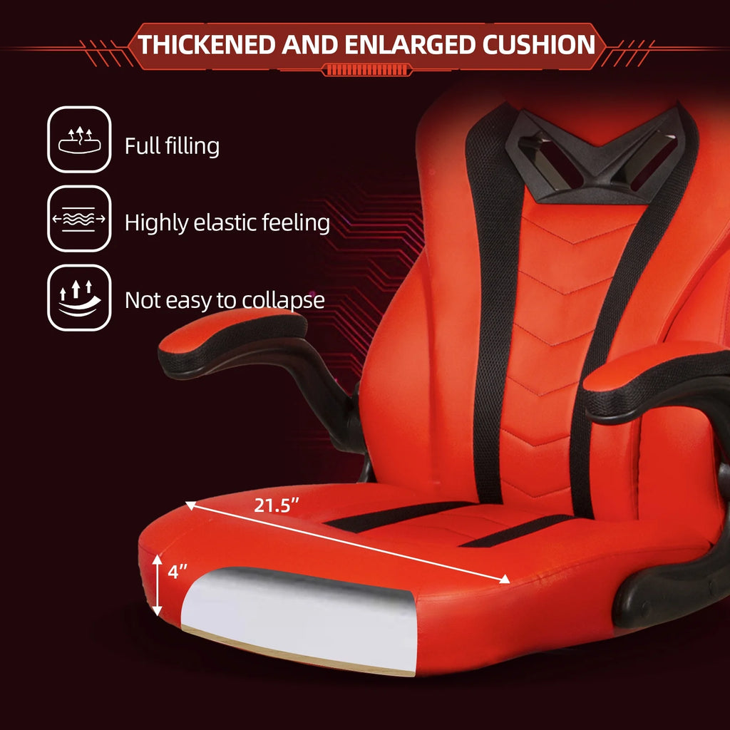 Red Ergonomic Gaming Chair PU Leather Z65900