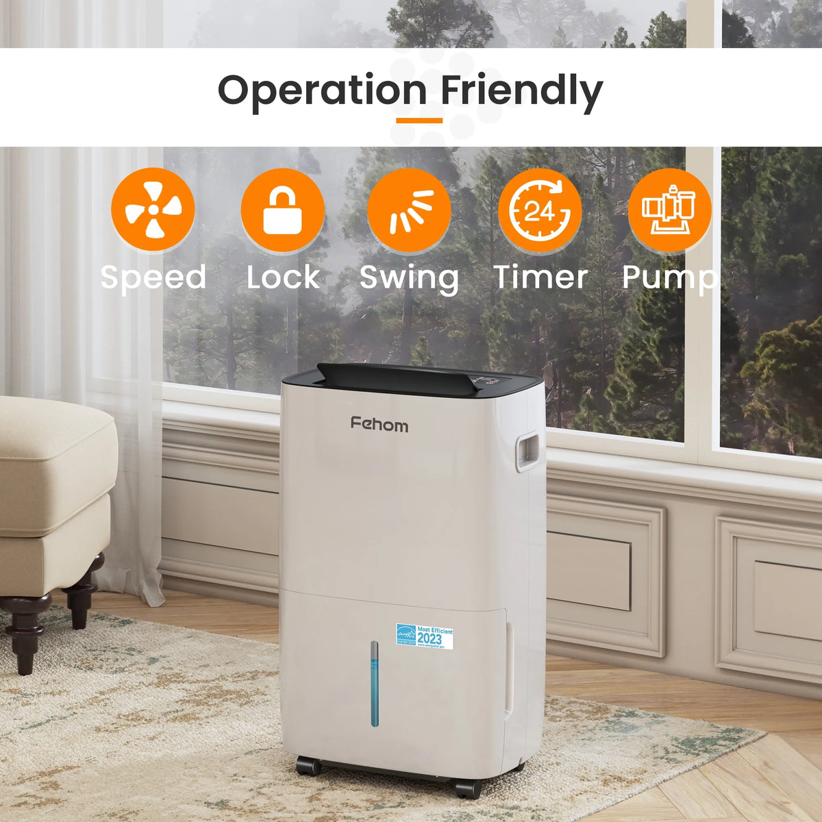 150 Pints Dehumidifier with Pump and Drain Hose F50544