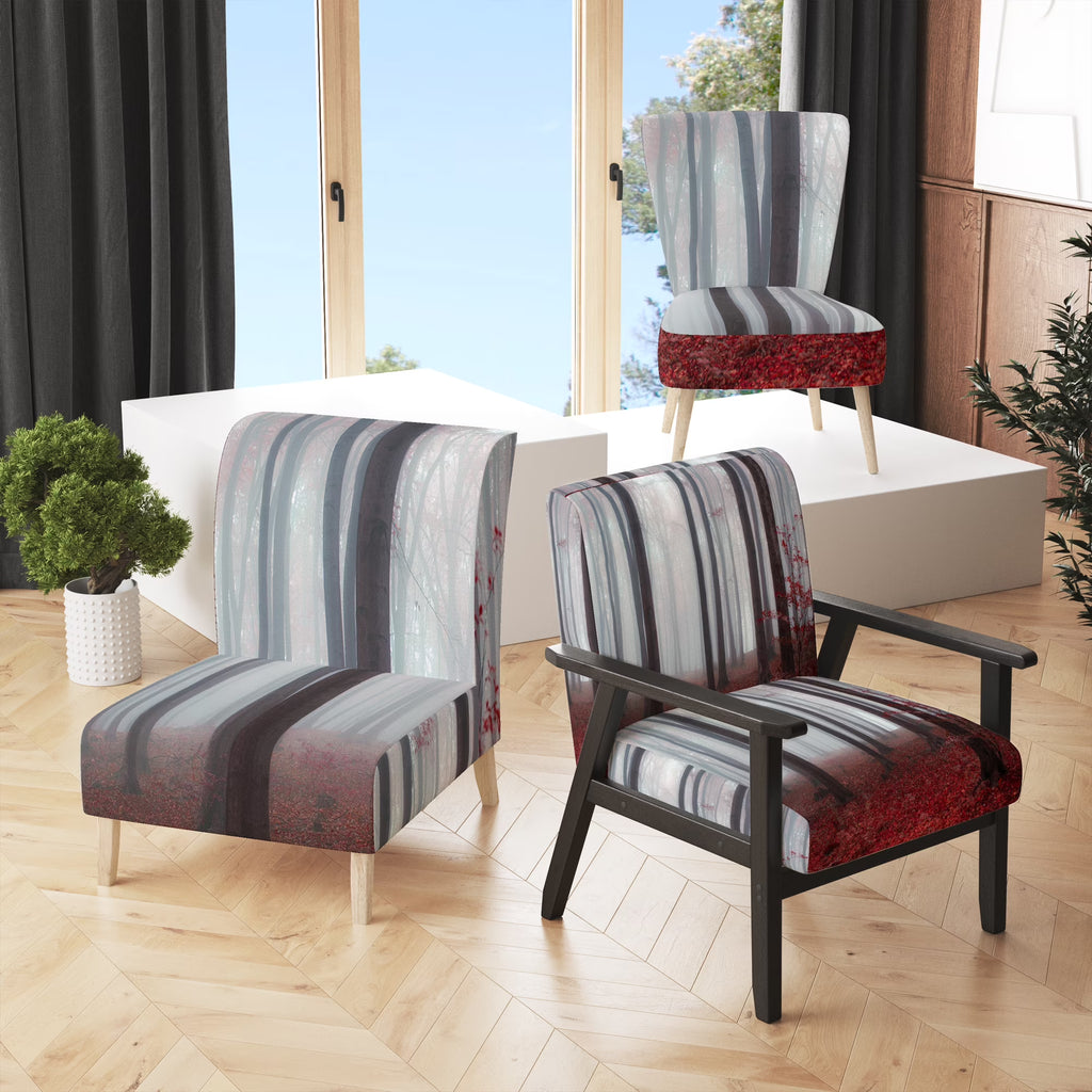 Upholstered Traditional Accent Chair and Arm Chair I1384