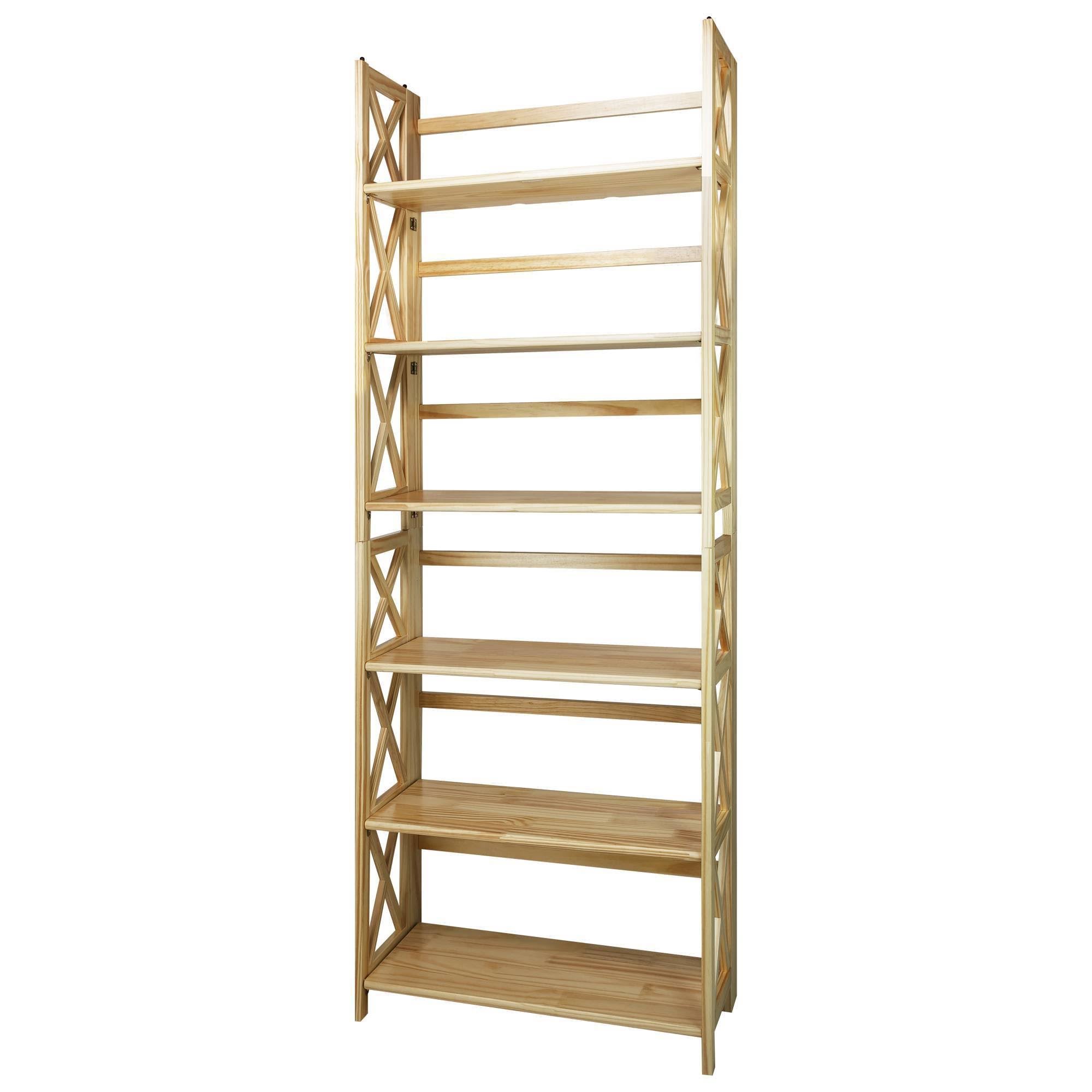 3 Shelf Folding Bookcase Natural Z478261