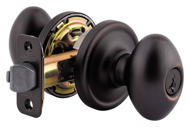Iron Black Finish Entry Door Lock U856292