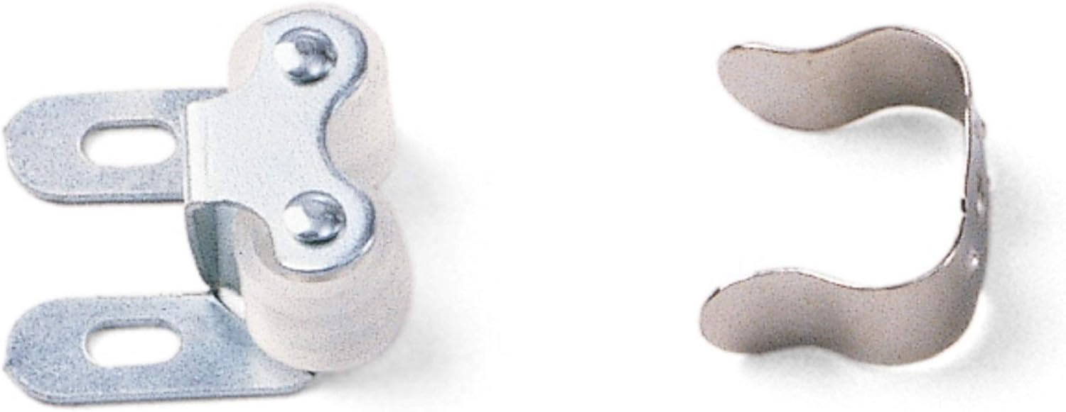 Silver U Shaped Double Roller Cabinet Catch Latch, 100 Piece Pack of 2 J39861