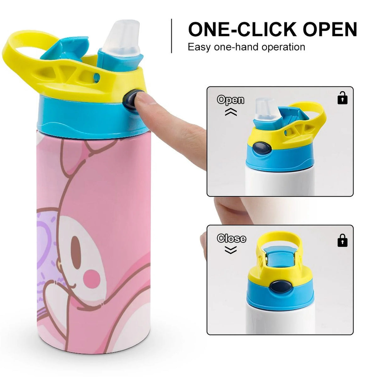 Stainless Steel Vacuum Insulated Straw Water Bottle P225