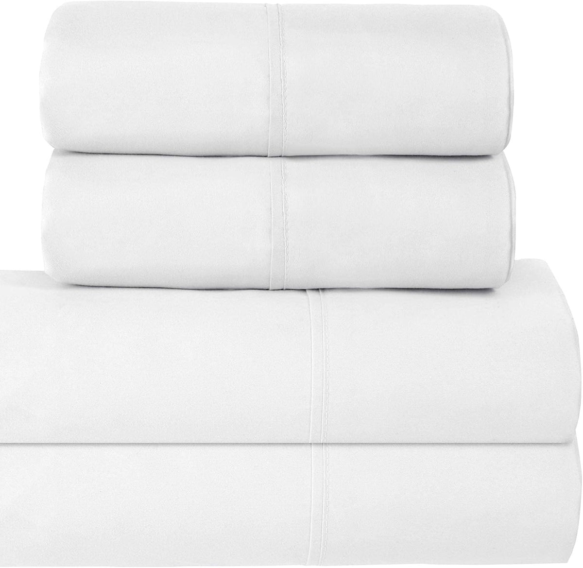 King Grey 4 Piece Brushed Microfiber Bed Sheets Set L63581