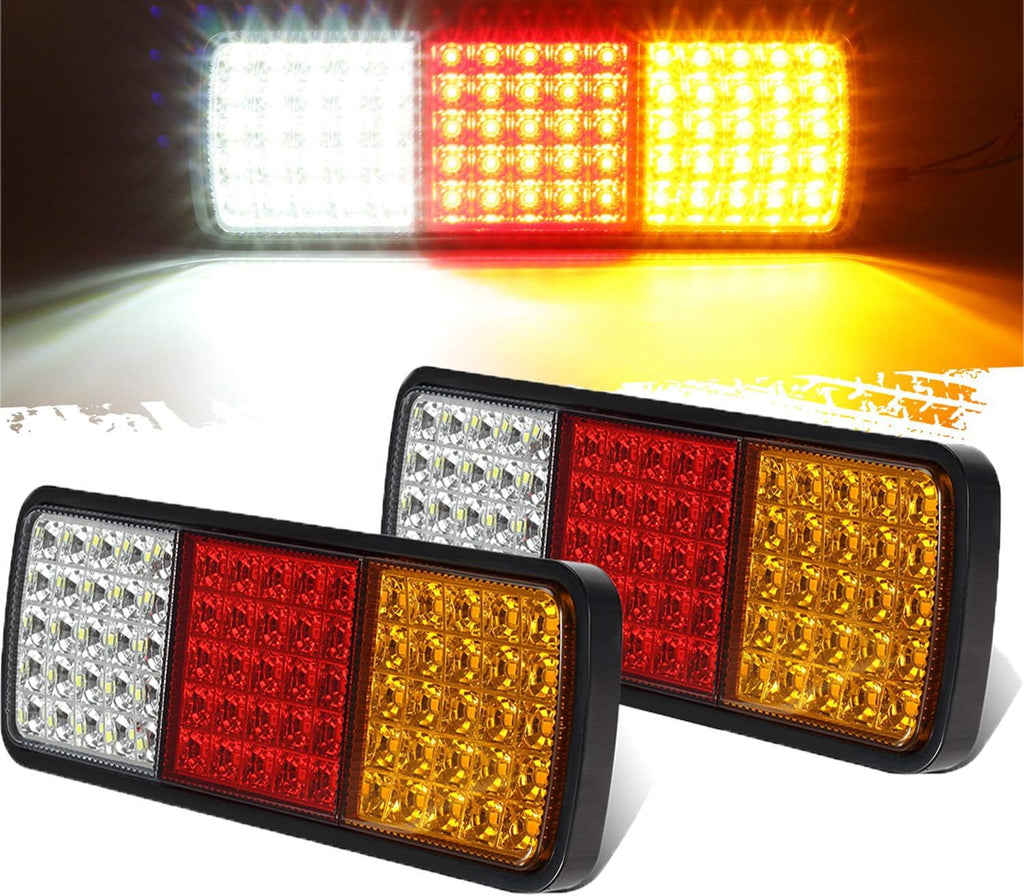 2Pcs 75 LED Waterproof 12V IP68 Truck Tail Light Bar V212037