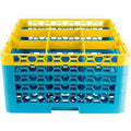 Yellow Color-Coded Glass Rack with 4 Extenders F48213