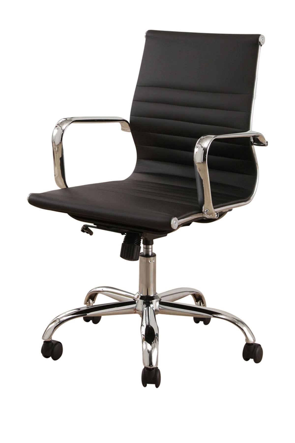 Black Leather Office Chair Q1353
