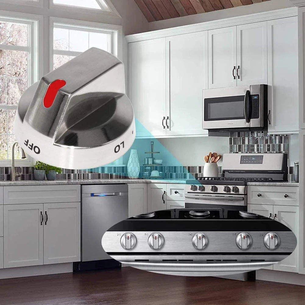 Stainless Steel Range Oven Control Dial Knob (5pcs) X2125