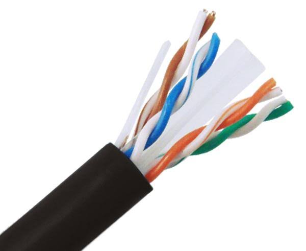 23 AWG Black Cat6a Riser Ethernet Cable B1451
