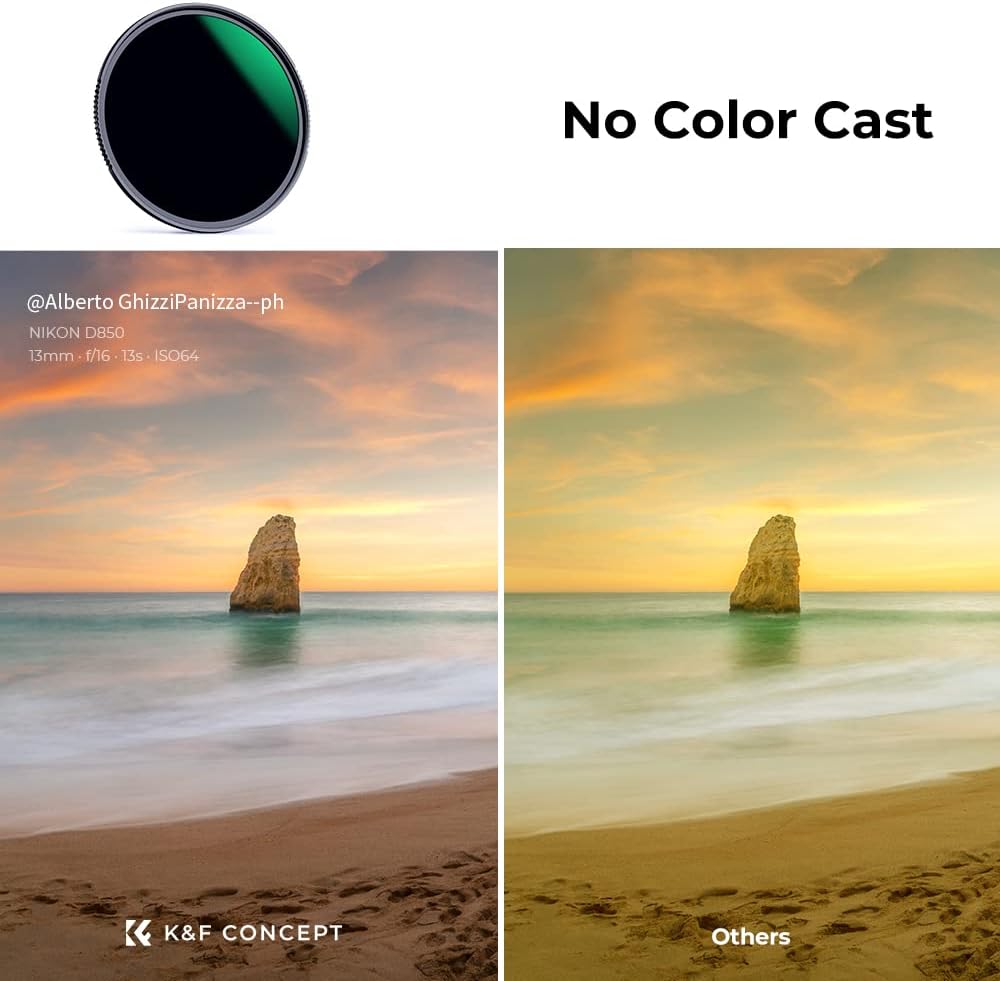 77mm ND1000 10-Stop Fixed Neutral Density Filter, HD Hydrophobic Super Slim Multi-Layer Coatings Glass Filter, Pack of 2 I8987