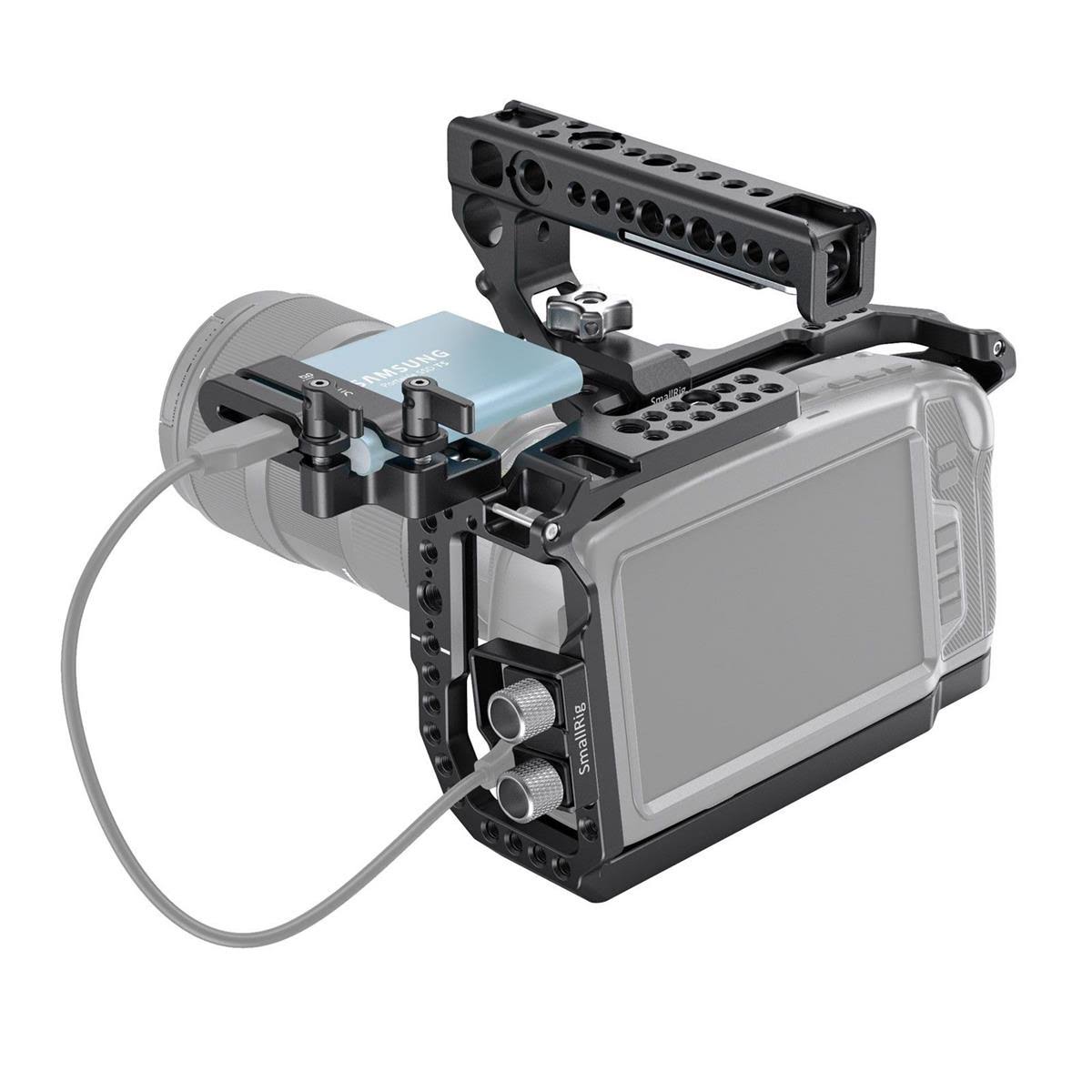 Full Camera Cage and NATO Top Handle Kit for BMPCC 4K/6K E152602