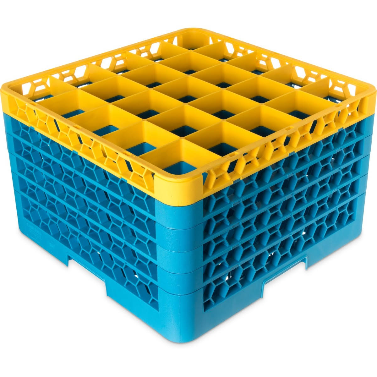 Yellow Color-Coded Glass Rack with 5 Extenders H853657