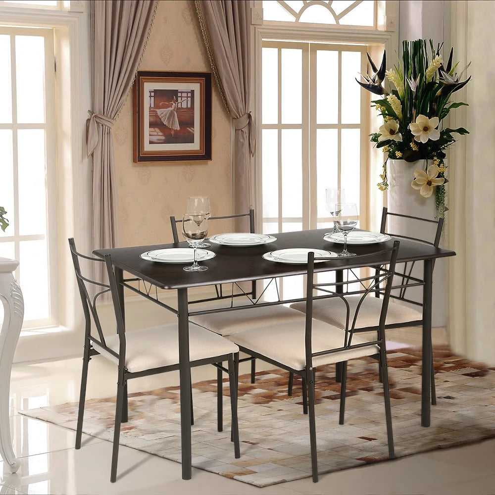 5 Pieces Dining Table and Chairs Set Z898
