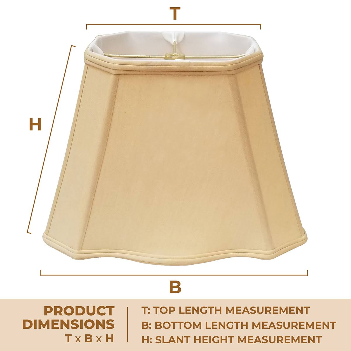 Antique Gold Lamp Shade, 11 x 20 x 14 R4841