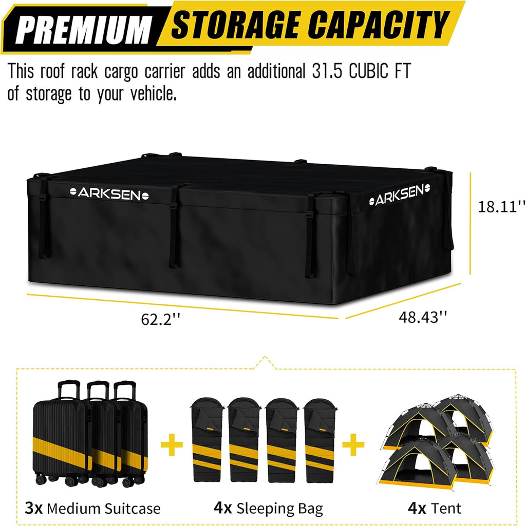 Waterproof Rooftop Cargo Carrier Bag with 6 Door Hook Straps I201