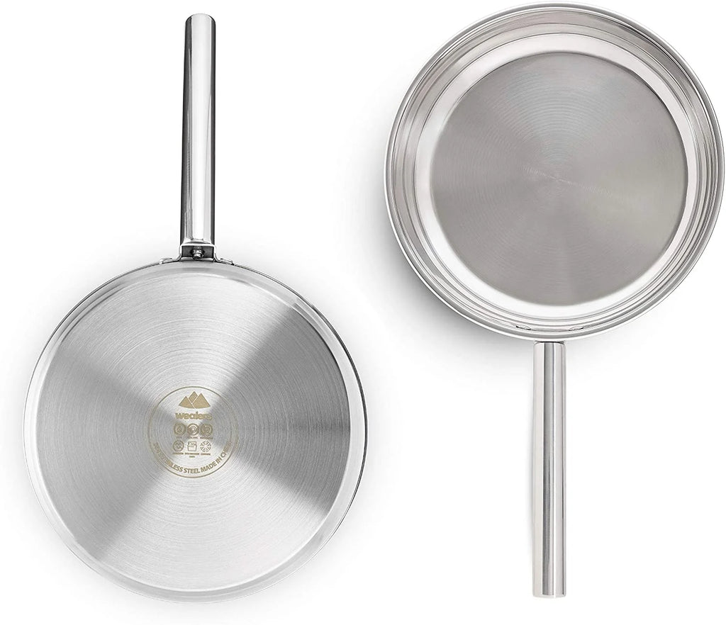 8pc Stainless Steel Camping Cookware Set with Travel Tote Bag B181569