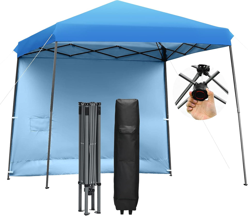 10x10 ft Pop up Canopy Tent with Detachable Side Wall F572
