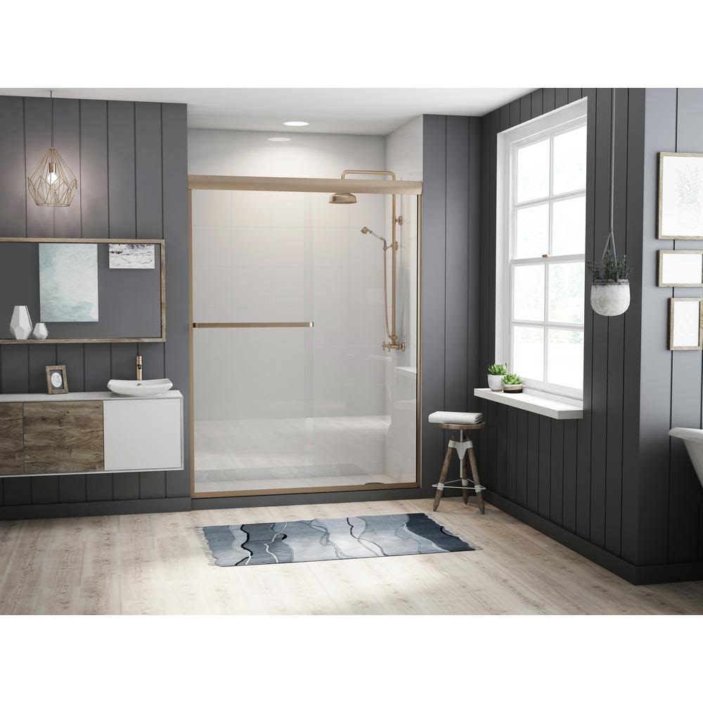 46x22 x 69x22 Frameless Sliding Shower Door Trim Finish: Brushed Nickel J985748