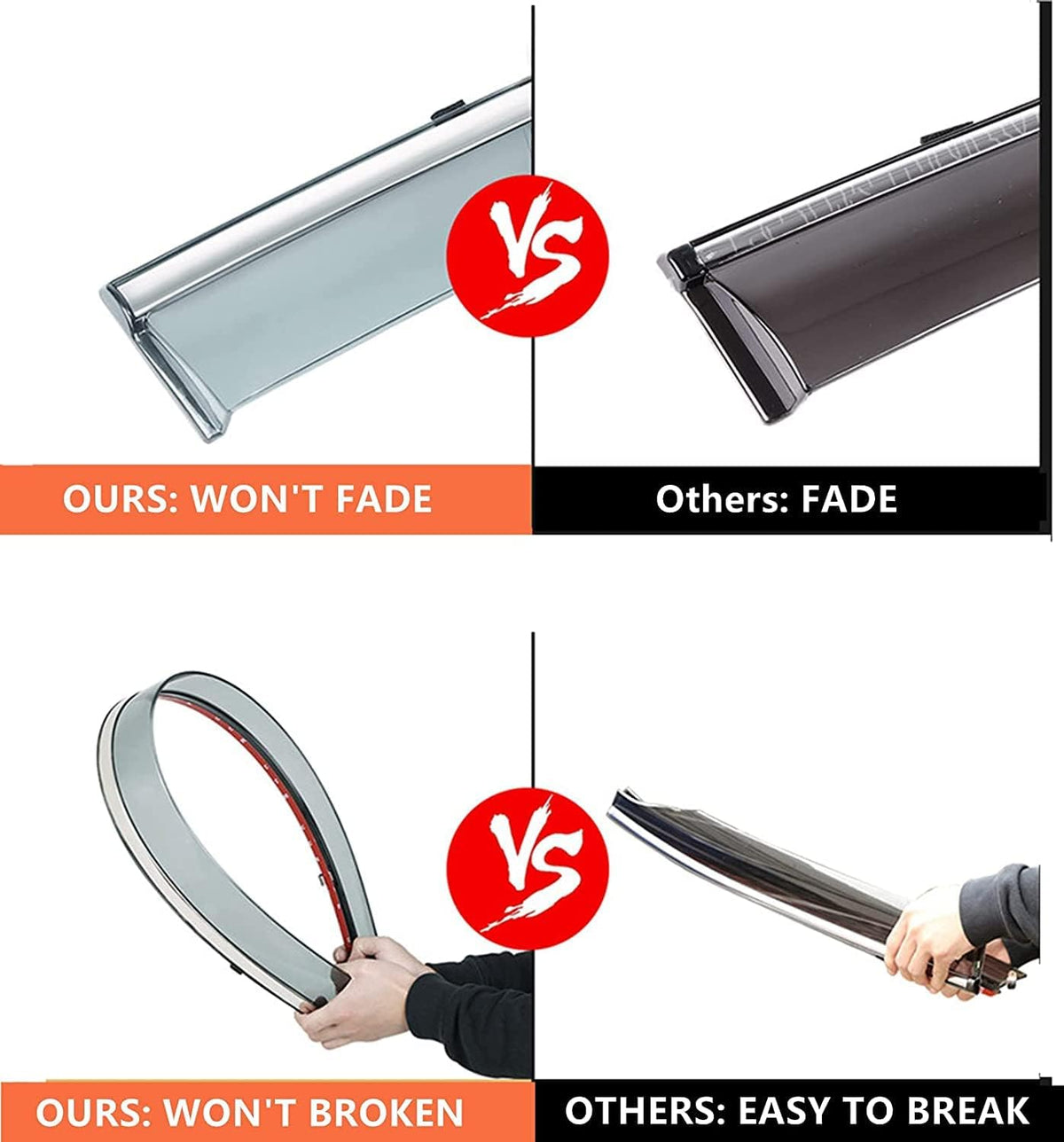 Rain Guard Window Wind Deflector Vent Visor A15049
