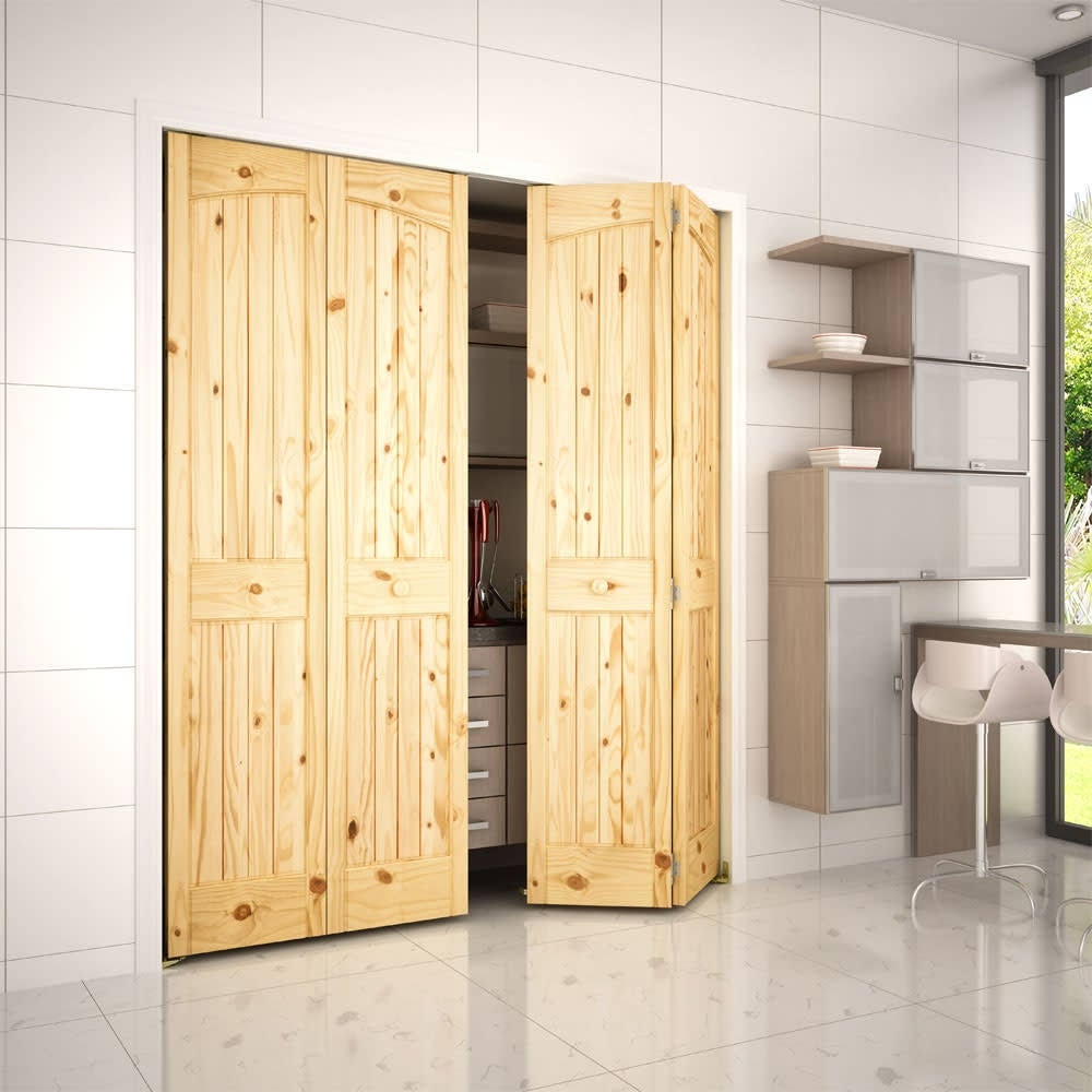 Beige Unfinished Bi-Fold Door L584