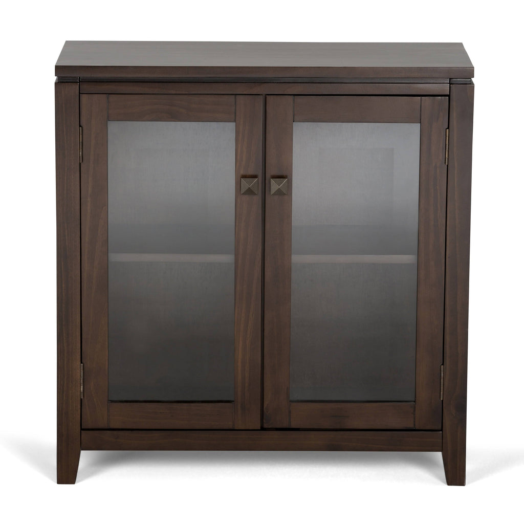 Solid Wood Low Storage Cabinet Farmhouse Grey A7387