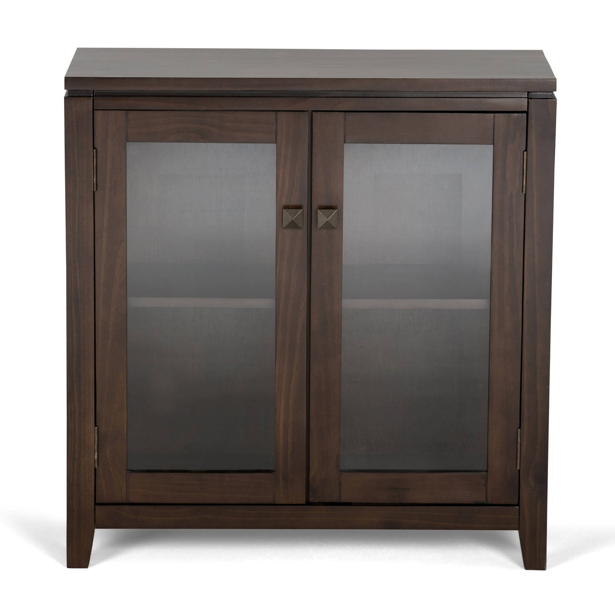 Solid Wood Low Storage Cabinet Farmhouse Grey A7387