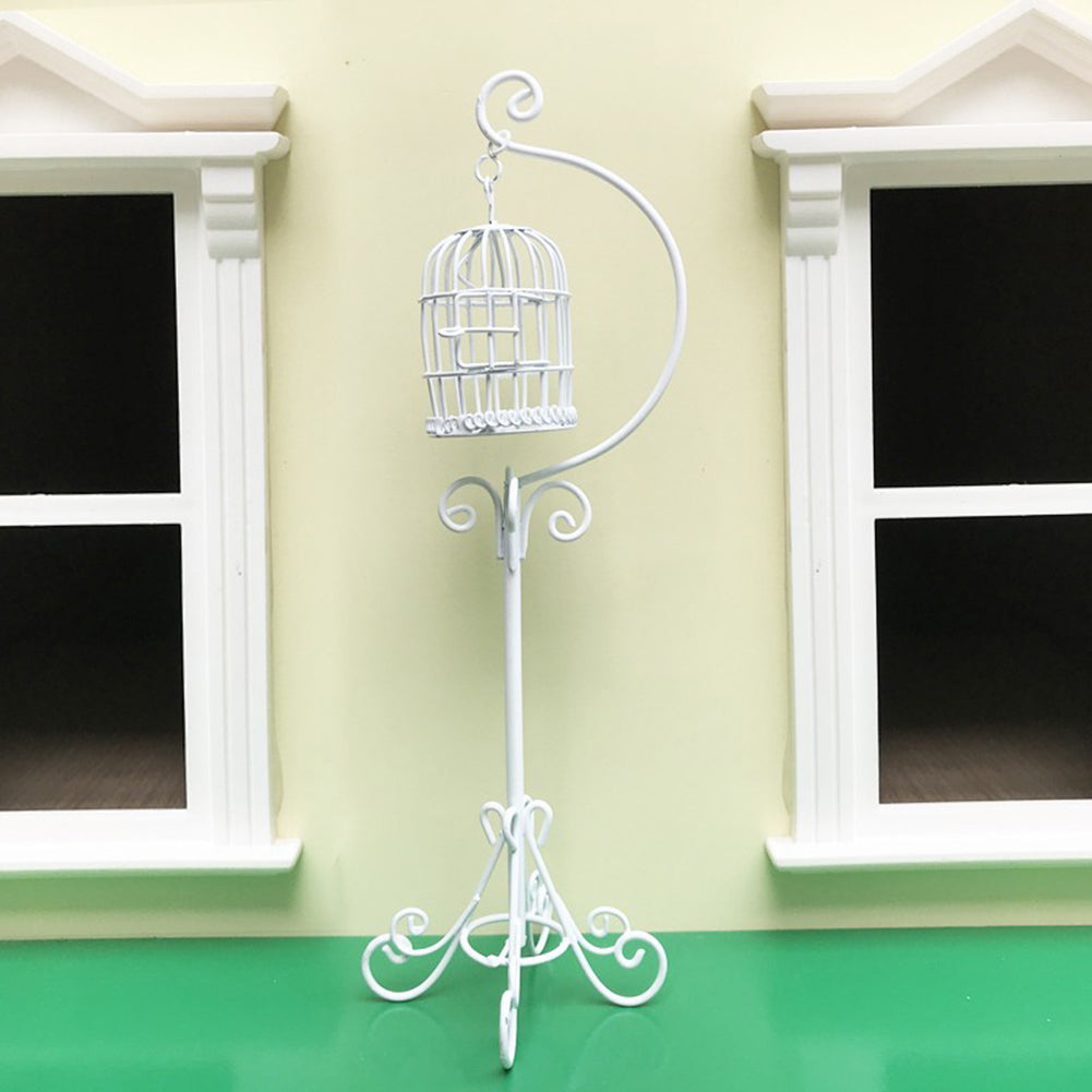 Miniature Metal Bird Cage Dollhouse Decoration J2253