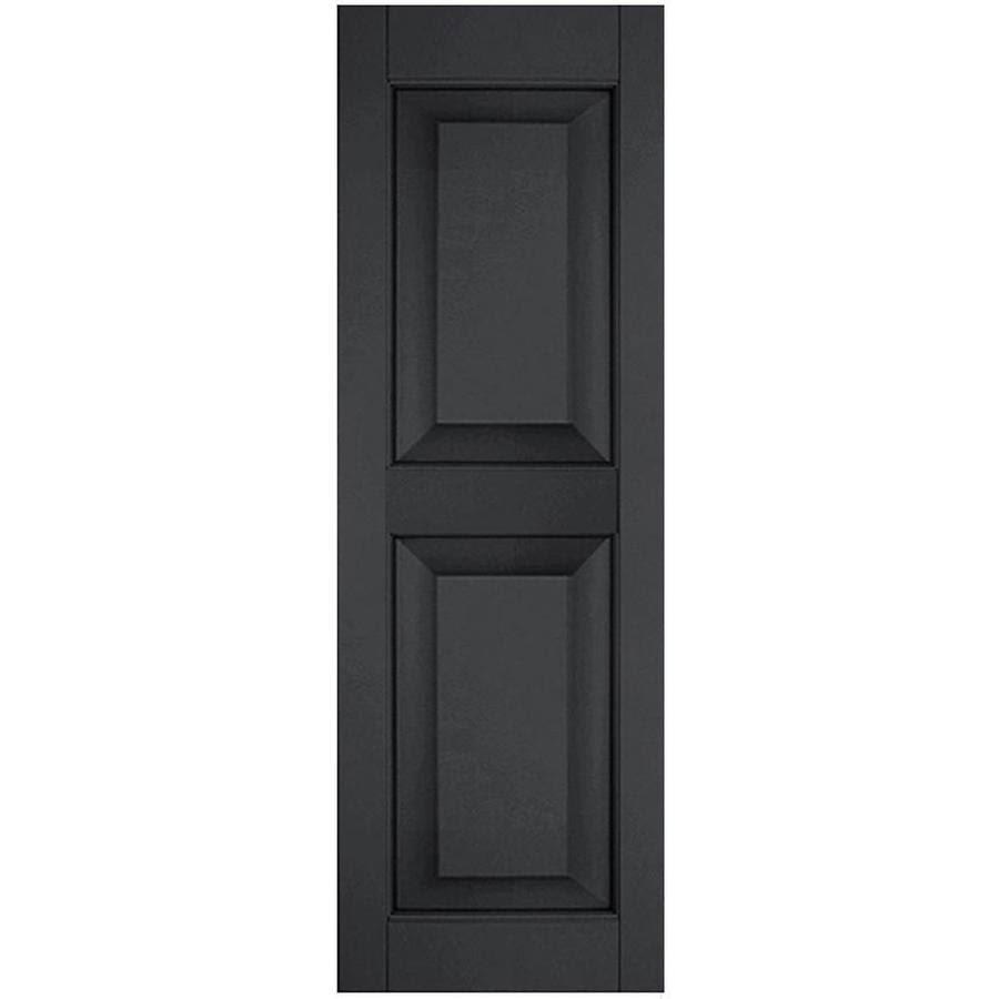 Black Raised Panel Shutters Pair C3879
