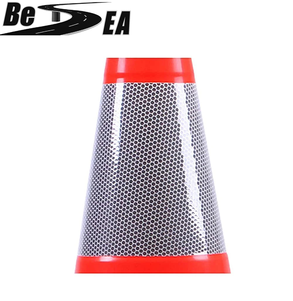 18" Orange PVC Safety Traffic Cone with Black Base and 6" Reflective Collars B513156