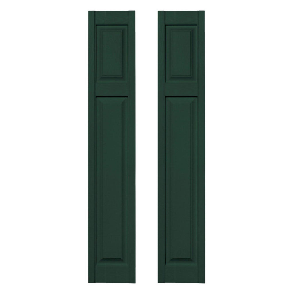 Midnight Green Raised Panel Vinyl Shutters Y954