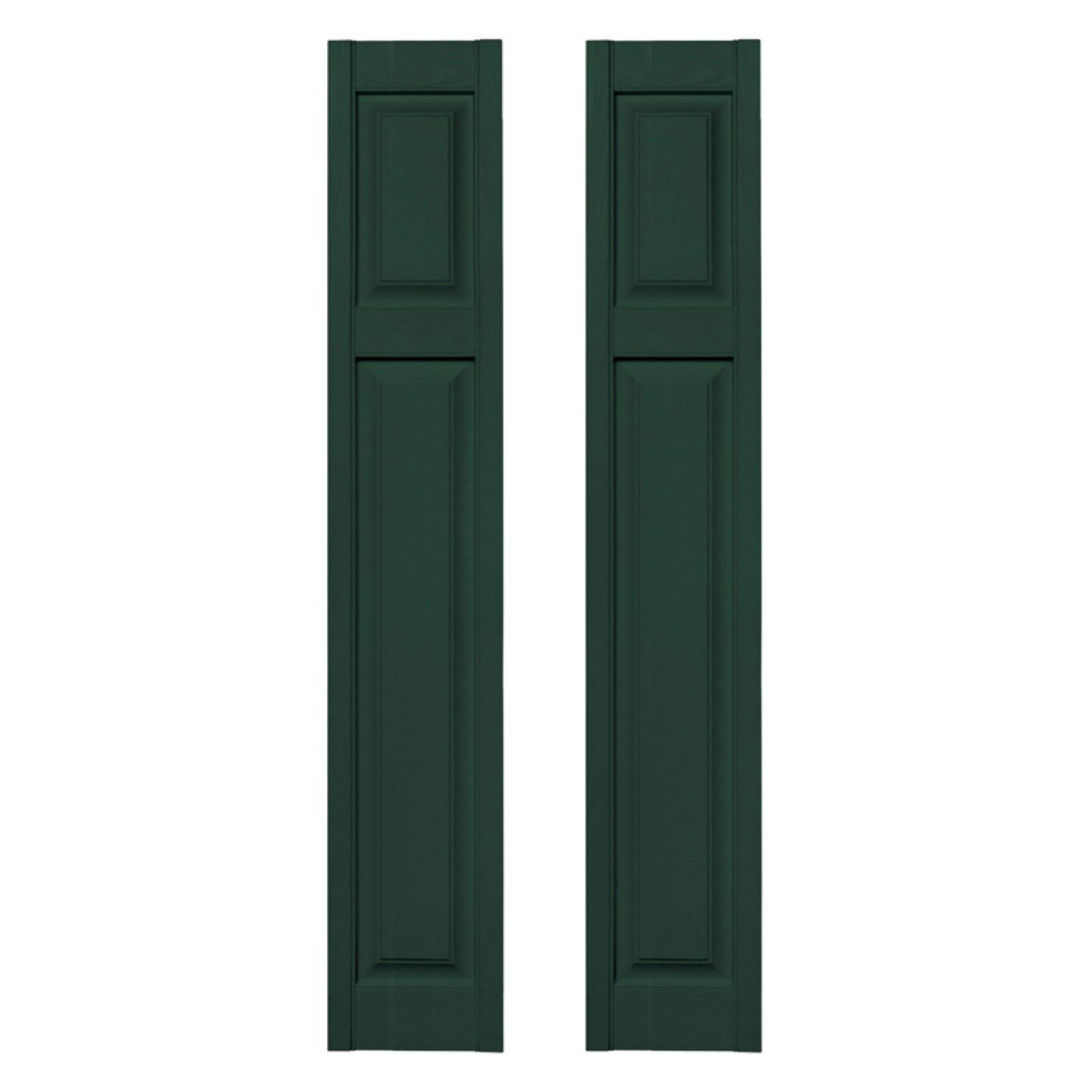 Midnight Green Raised Panel Vinyl Shutters Y954