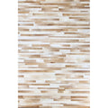 Camel Hair on Hide Leather Area Rug U22208