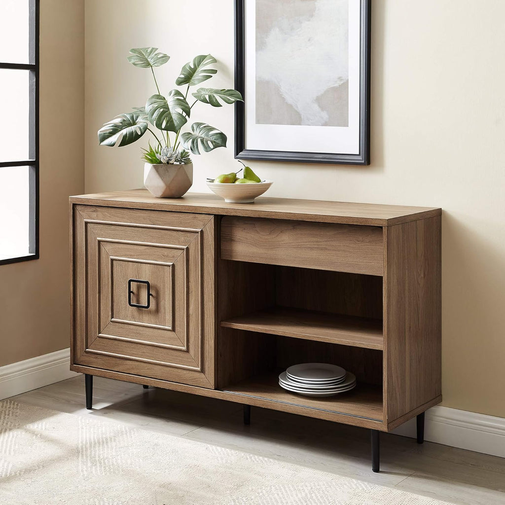 Dark Walnut 52 Inch Wood Buffet Cabinet Z602891
