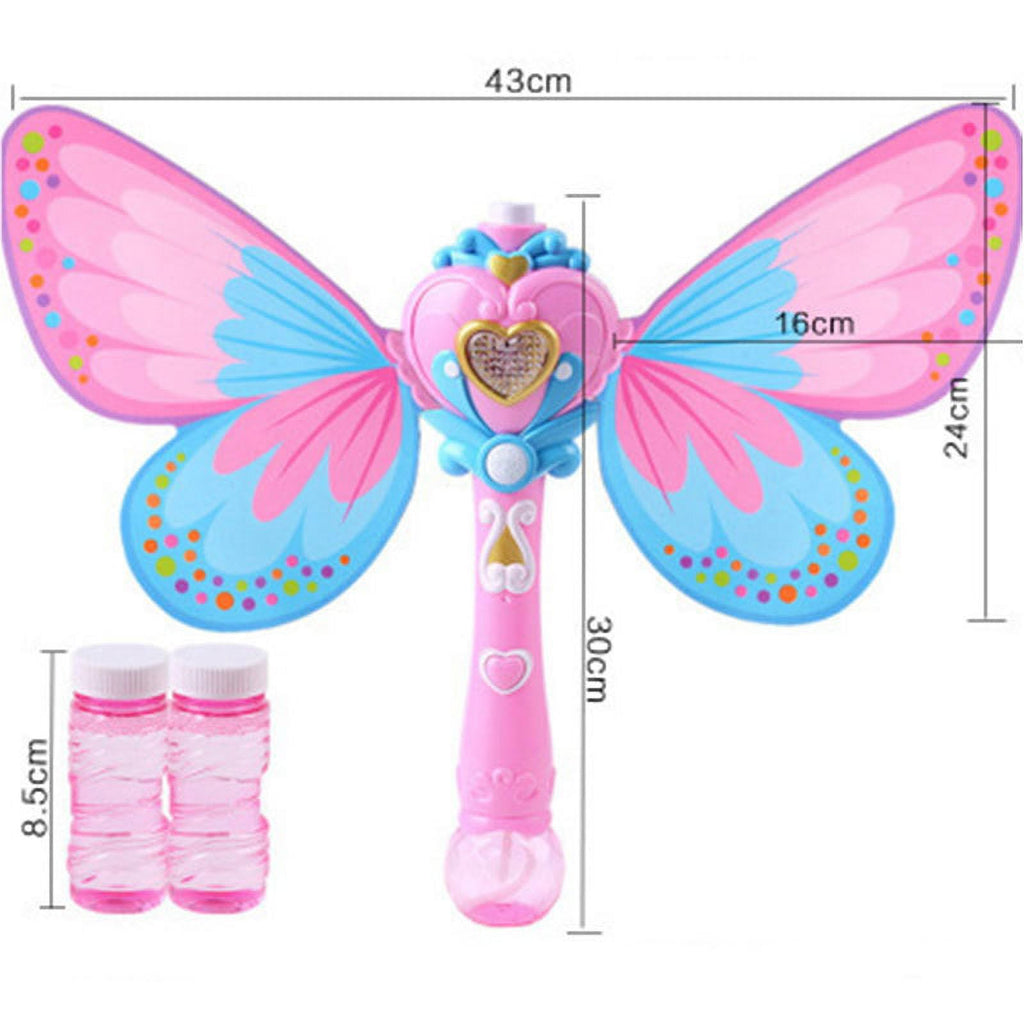 Princess Bubble Stick Wand with Sound and Light Effect (Butterfly Pink) W354369
