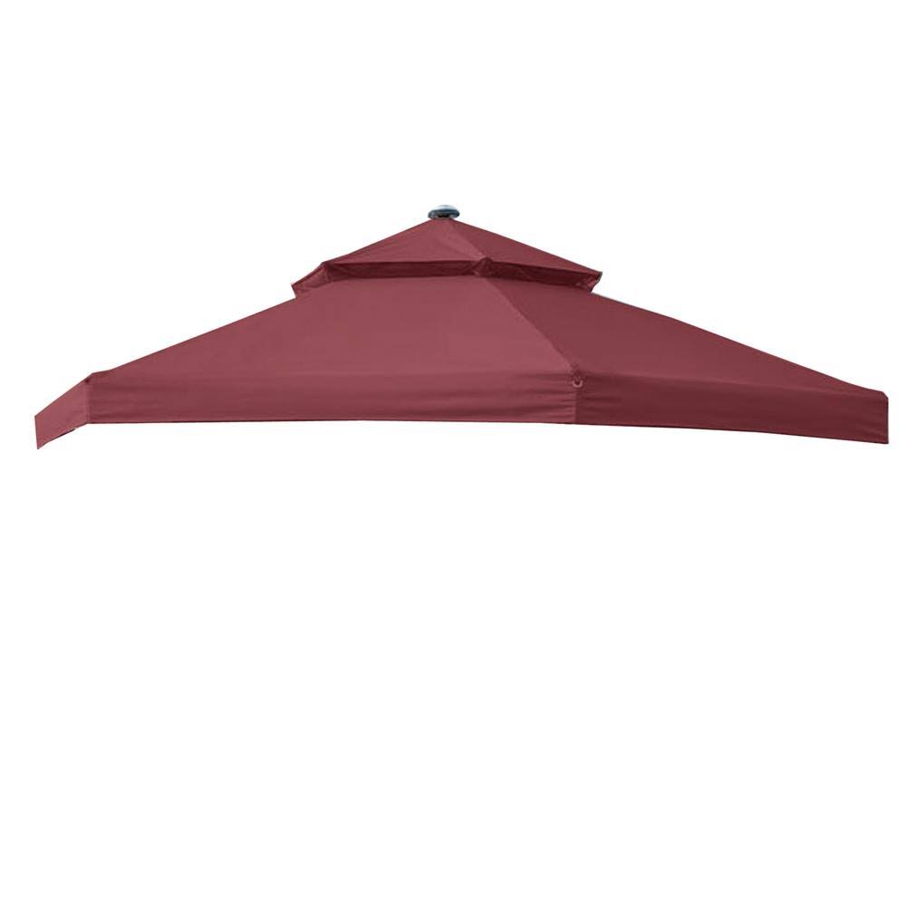 Nutmeg Hexagon Solar Gazebo Canopy Top Cover O42222