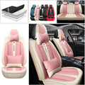 Black & Beige PU Leather Car Seat Covers G1812