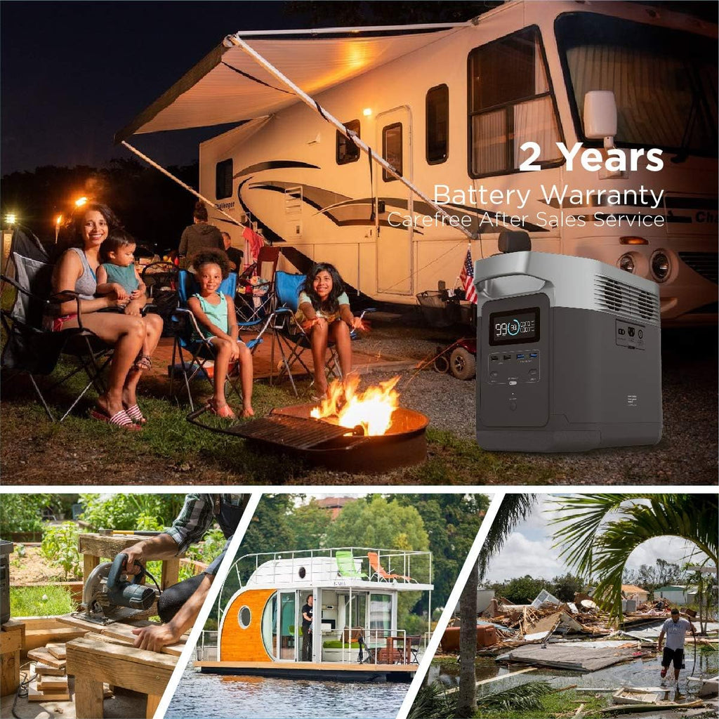 1260Wh Solar Generator with 110W Solar Panel, 1800W AC Outlets, Portable Power Station W9289