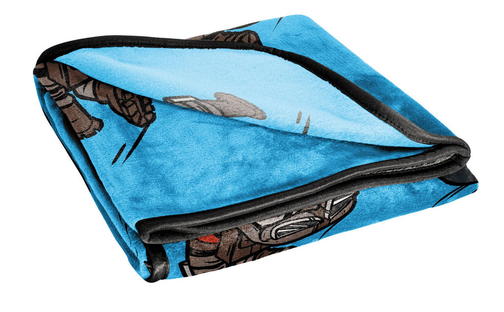 Blue Microfiber Throw B284693