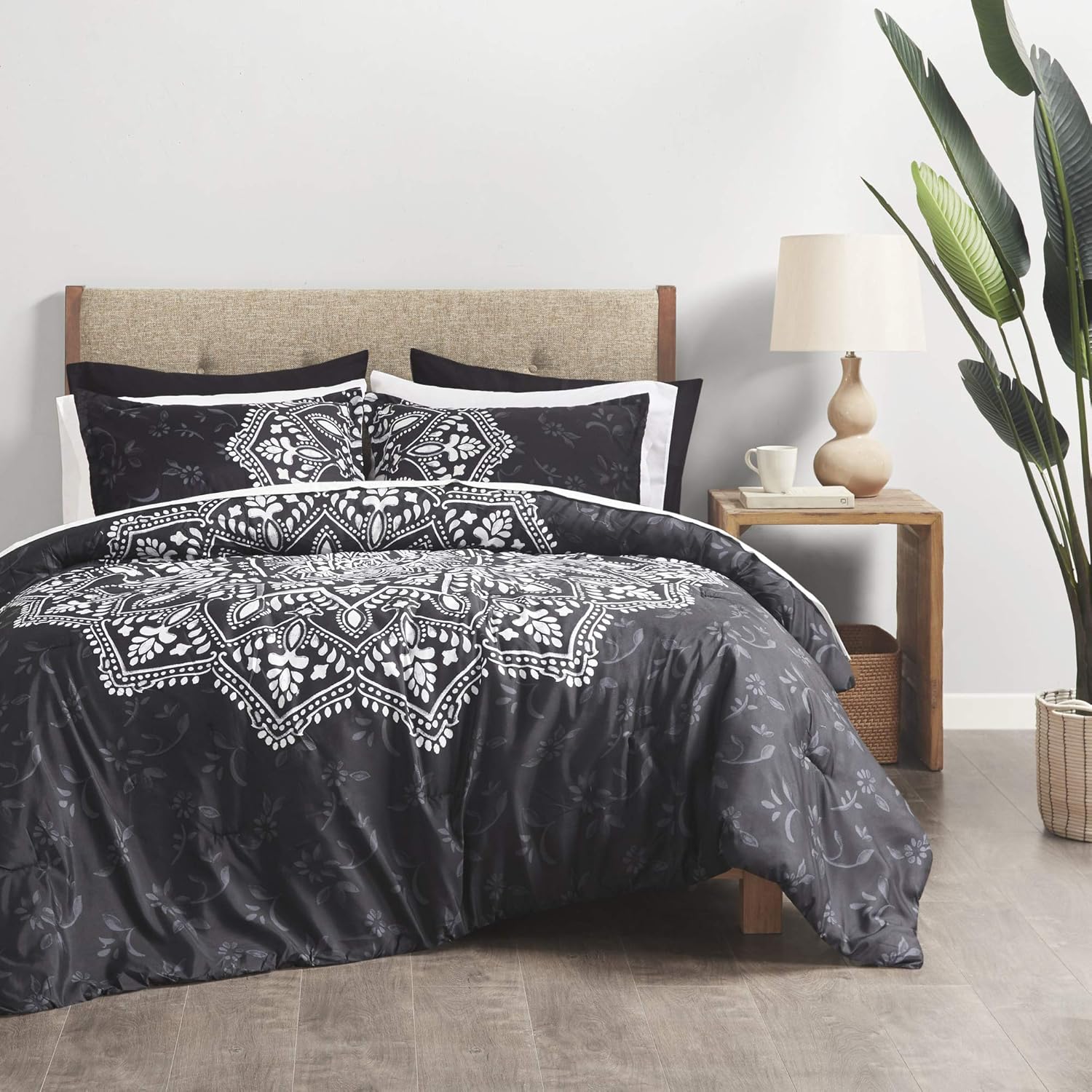 Grey Purple 9 Piece Queen Comforter Set Z9401