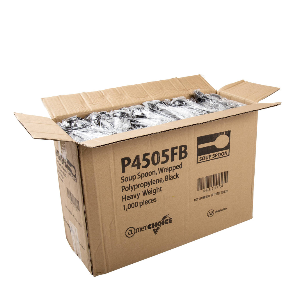 Black Polypropylene Soup Spoons, Case of 1000 Y910550