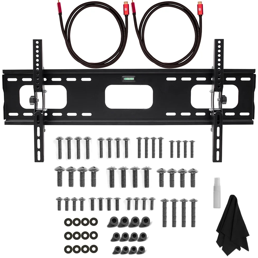 65 Inch QLED 4K Smart TV Bundle with Soundbar, TV Wall Mount Bracket and Surge Adapter E68201