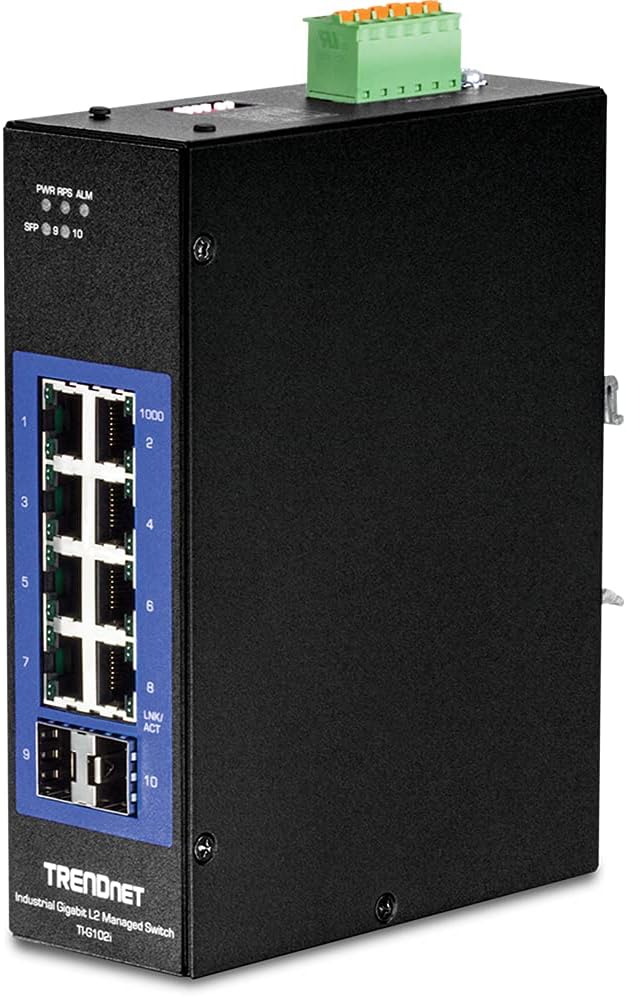 10-Port Hardened Industrial Gigabit DIN-Rail Switch G119329