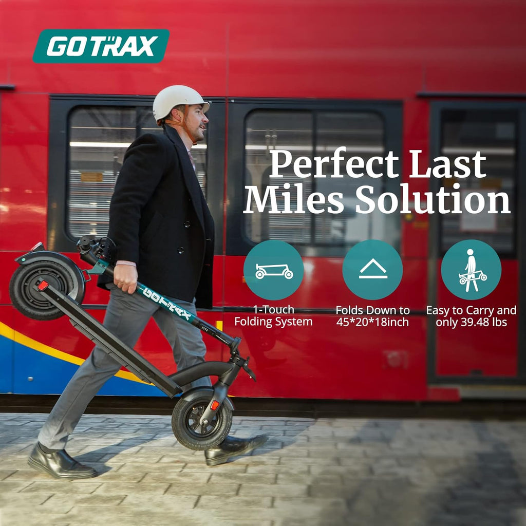 Electric Scooter with 10" Pneumatic Tires, 45 Mile Range, 20Mph Speed, Foldable R16555