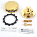 Polished Brass Bathtub Stopper with Grid Strainer O217